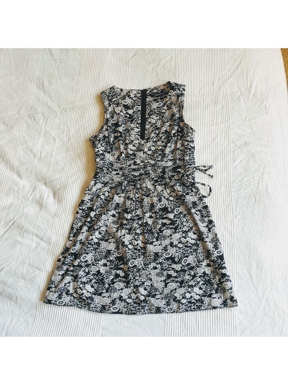 DOROTHY Perkins V Neck Floral Tunic With Waist Tie Size Small